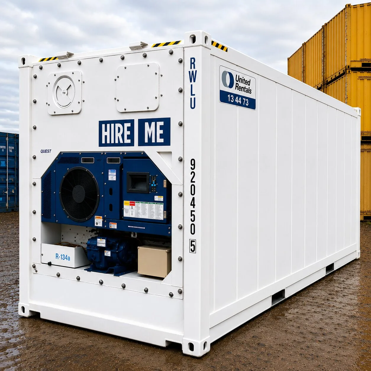 20ft high cube refrigerated event container for cold storage hire at events