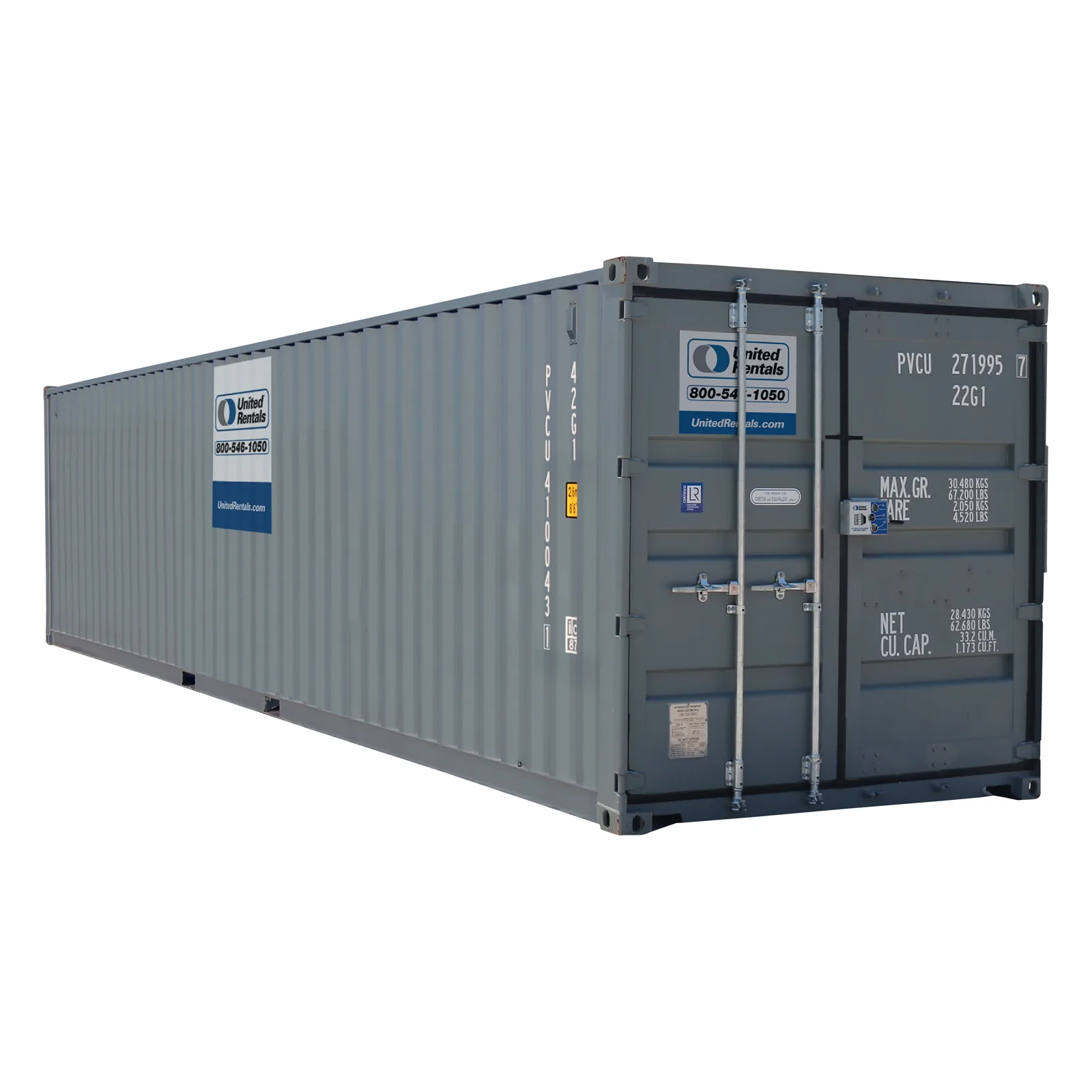 Gray 40 ft. by 8 ft. by 8.5 ft. Storage Container