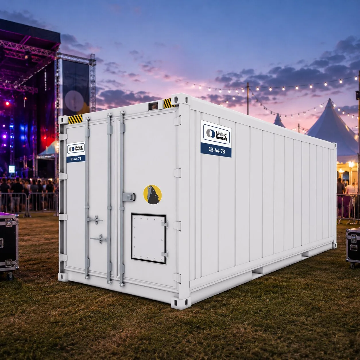 20ft high cube refrigerated event container for cold storage hire at events