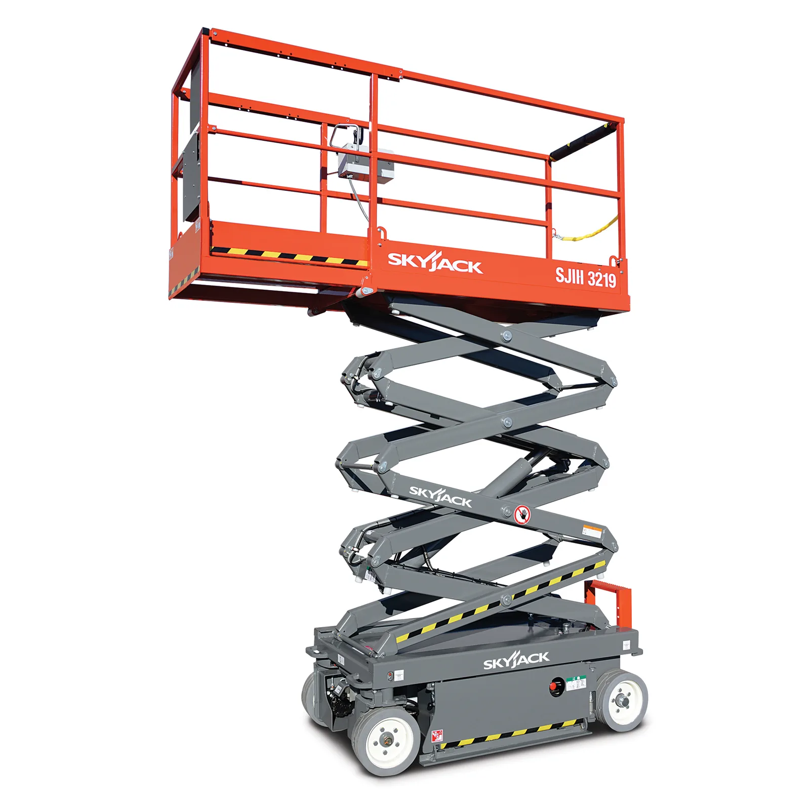 Orange Skyjack 19 ft. Scissor Lift, Electric, Narrow