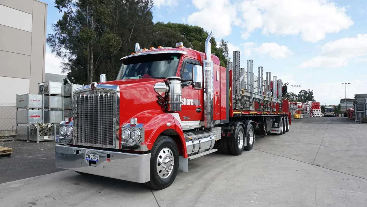 One of our trucks ready to deliver modular props to a job site