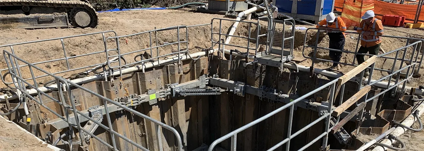 Hydraulic Bracing for a Pump Well – Sydney