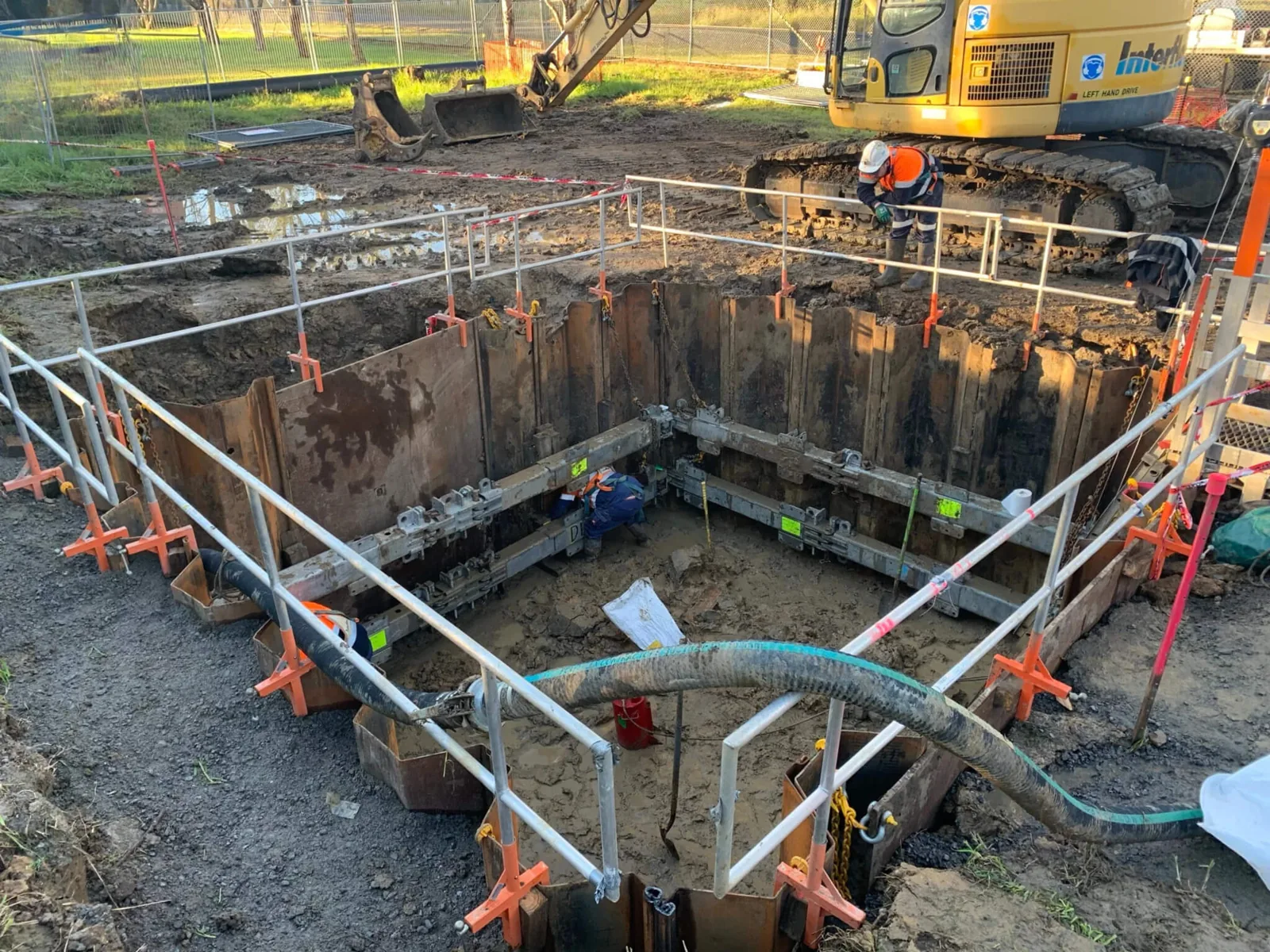 Shoring with a High Water Table Present – Sydney