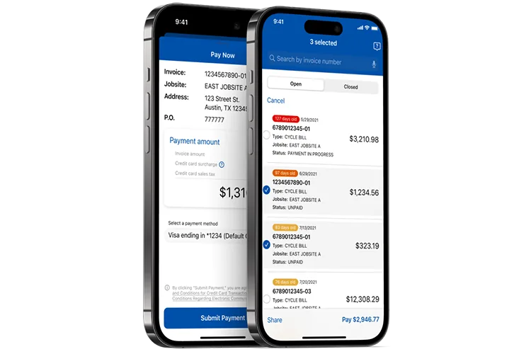 mobile app pay view
