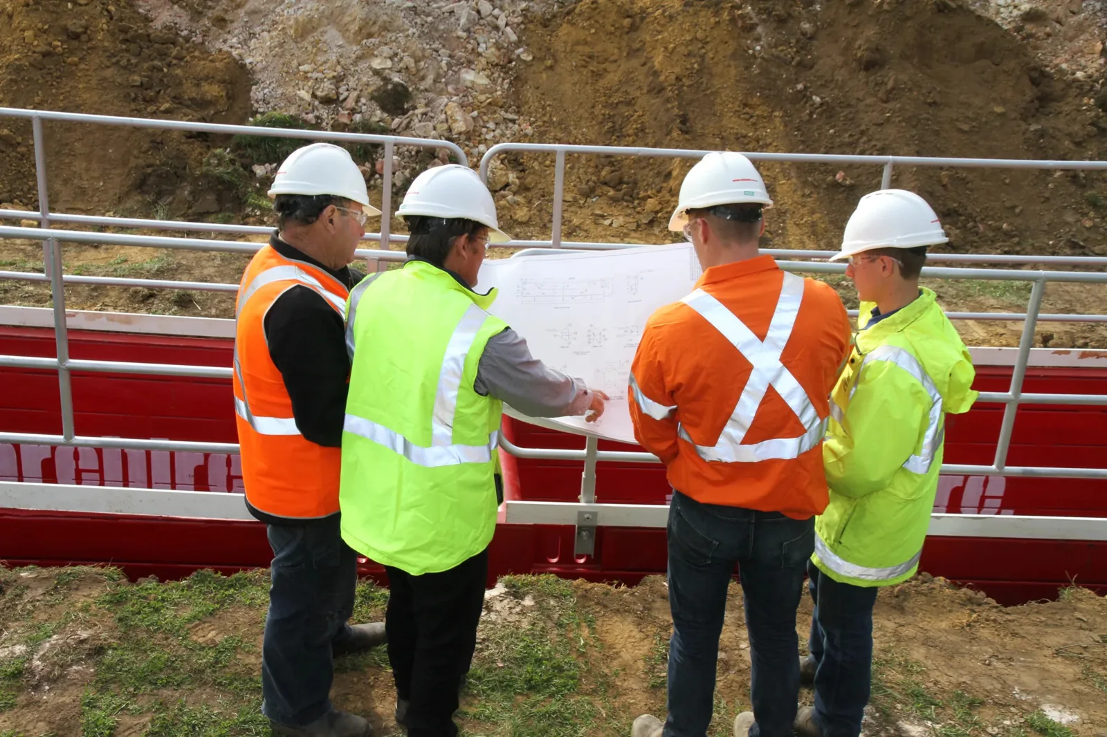 Some of the Shore Hire team providing support to customers on a job site