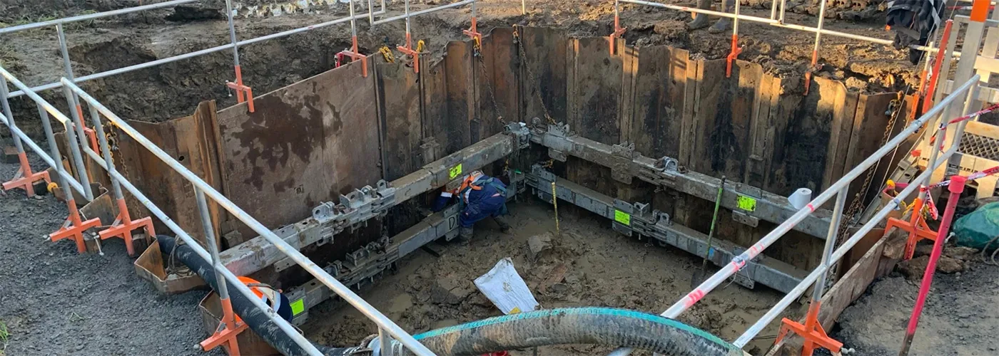 Shoring with a High Water Table Present – Sydney