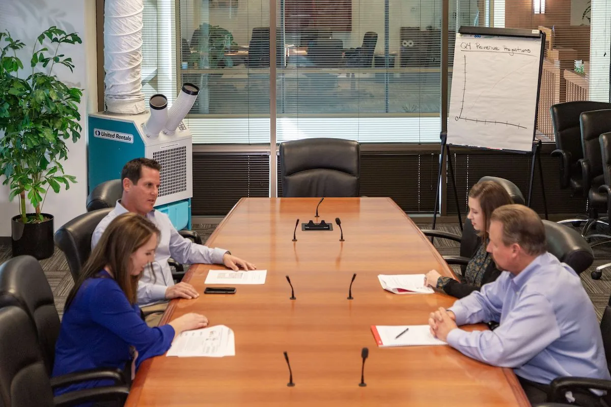 Spot cooler in boardroom