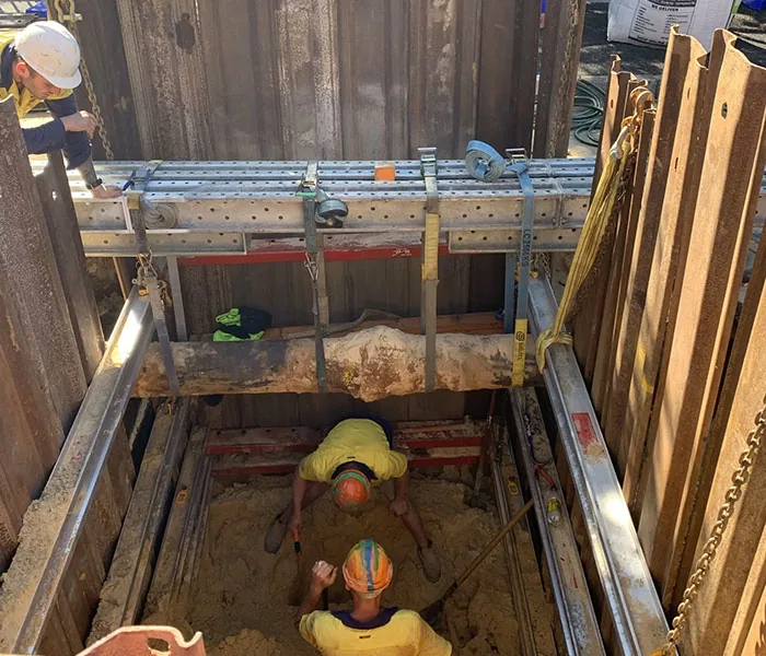 Shoring an Excavation in Loose Sand – Sydney